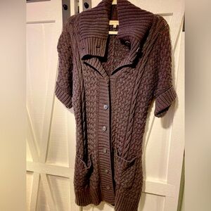 Jones New York Cable Knit Long Cardigan Sweater Size M
